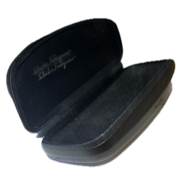 Salvatore Ferragamo Eyeglass or Sunglasses Hard CASE ONLY clamshell design, Blk - Picture 4 of 11